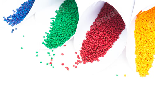 Preview: tinted plastic granulate for injection moulding process
