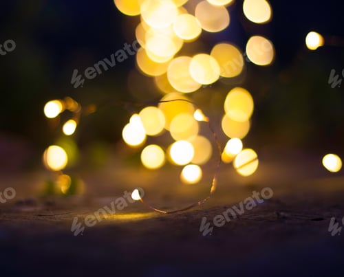 Preview: Outdoor string lights hanging in backyard