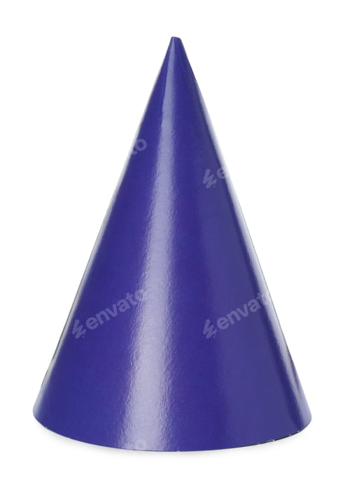 Preview: One purple party hat isolated on white