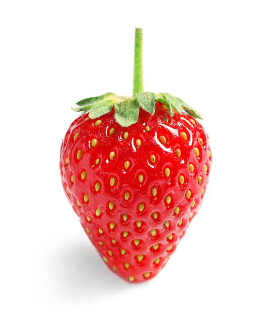 Preview: Fresh ripe red strawberry on white background