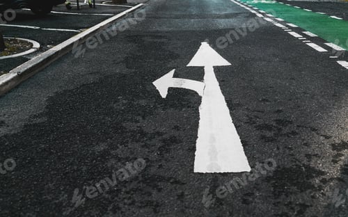 Preview: Road marking: two arrows