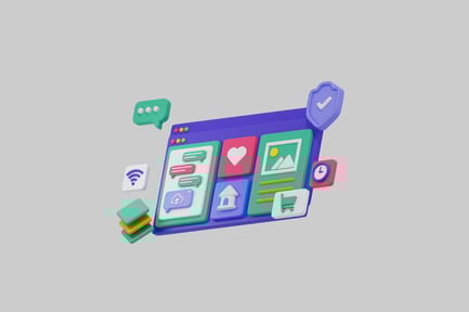 Preview: Abstract interface with app icons