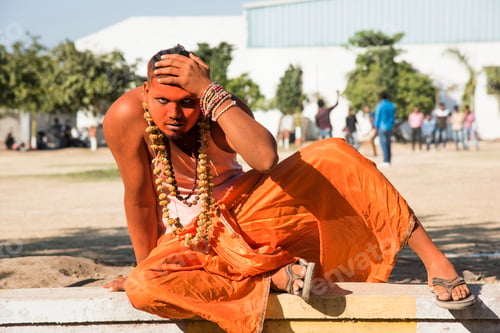 Preview: Portrait of Impressionist or Behrupiya, Traditional performing artist of India.