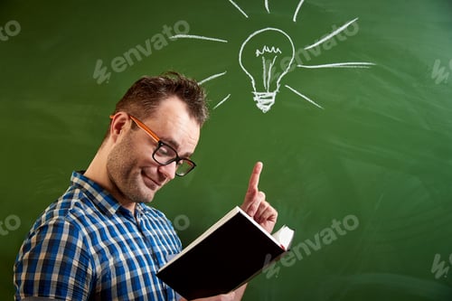 Preview: A student reading a book has a great idea