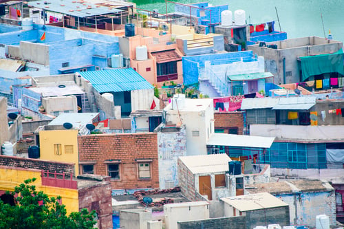 Preview: Aerial view of Jodhpur Blue City. Jodphur, Rajasthan, India