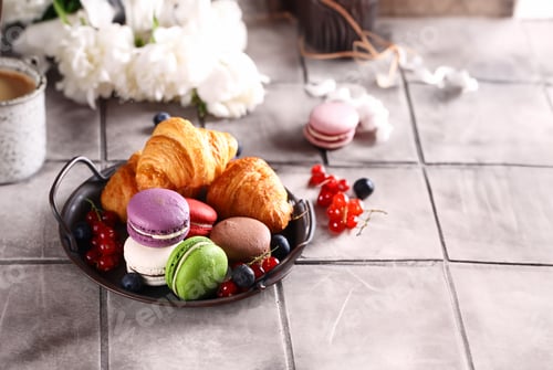 Preview: traditional macaroons with different fillings
