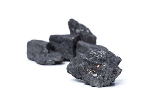 Preview: Natural wood charcoal Isolated on white