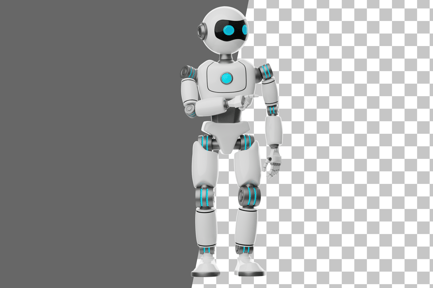 Preview: Robot Pointing to the Left 3D Illustration