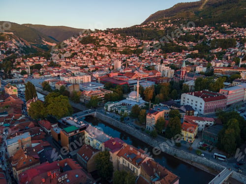 Preview: View of the historic center of Sarajevo, Bosnia and Herzegovina