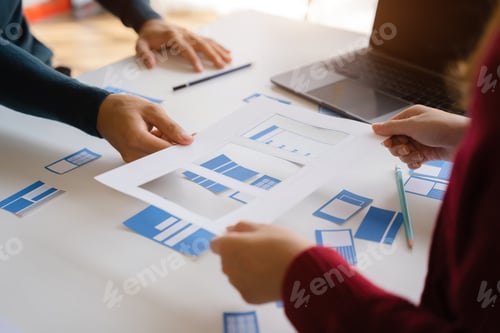 Preview: designer collaborate teamwork in meeting office.