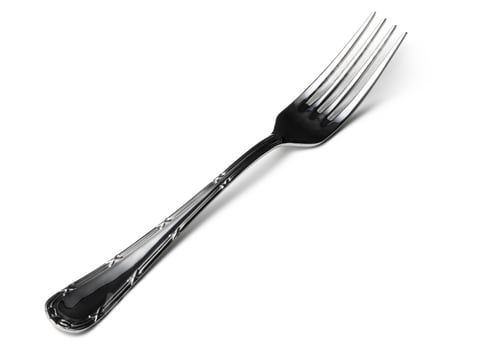Preview: Silver cutlery fork isolated on white background