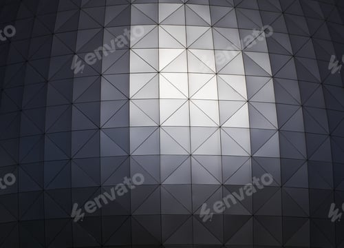 Preview: The futuristic looks of geometry tile on the building