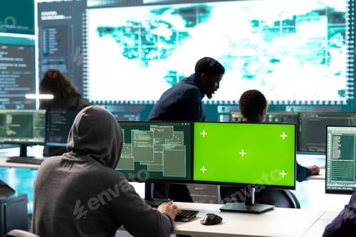 Preview: Governmental hackers using green screen in performing cyber security monitoring
