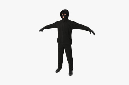 Preview: Figure in full-body covering with extended arms