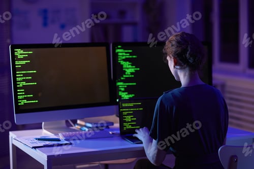 Preview: Female Computer Programmer At Work