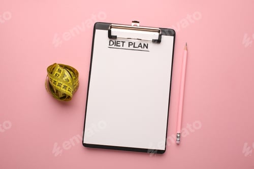 Preview: Making a meal plan for several days. Concept of healthy lifestyle, sports