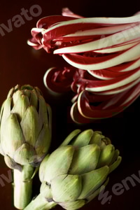 Preview: Globe artichokes and cabbage