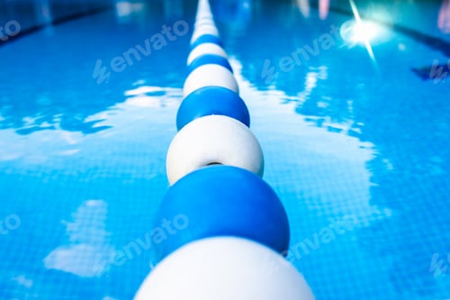 Preview: Background of a sports swimming pool, with no one.