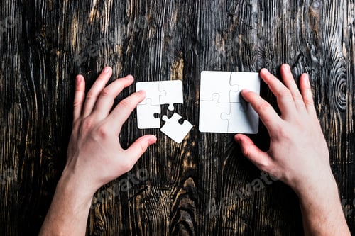 Preview: hands on white little puzzles