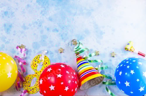 Preview: Bright colorful carnival or party scene