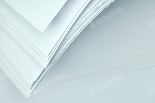Preview: Corners of sheets of white paper on a white background. Abstract background.
