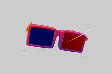Preview: Retro colorful 3d glasses