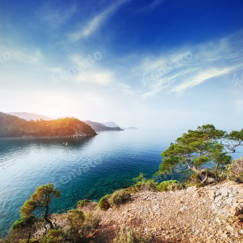Preview: Panoramic view on sea coast. Beauty world. Turkey