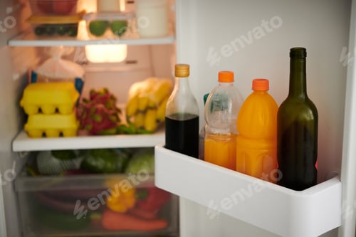 Preview: Opened Fridge with Bottles