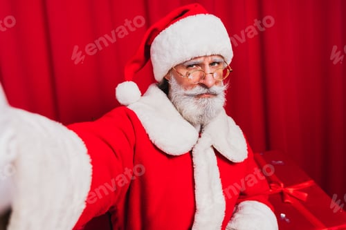 Preview: Santa Claus portrait, Christmas and newyear festive days concepts