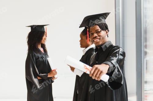 Preview: optimistic young university graduates at graduation