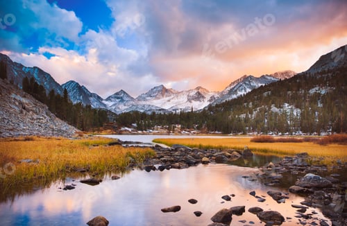 Preview: Amazing Landscape, Beautiful Mountain Sunset