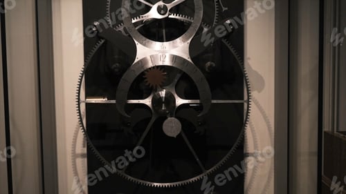 Preview: Close-up of Nautical clock in the Science Museum, a major museum on Exhibition Road in South