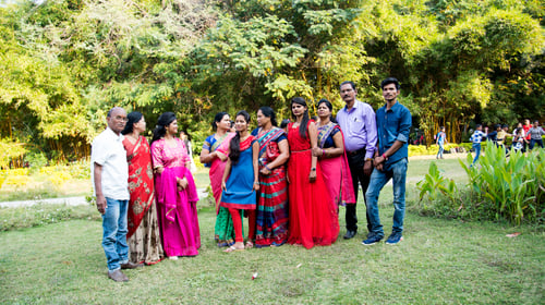 Preview: Happy Indian family at outdoors, Enjoying holiday in park.