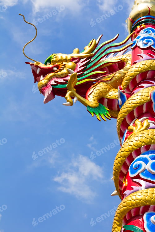 Preview: Chinese style dragon statue