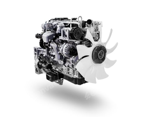 Preview: New Bus or Truck Car Engine Isolated on White Background