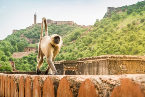 Preview: Monkey, Amber fort, Jaipur, Rajasthan, India