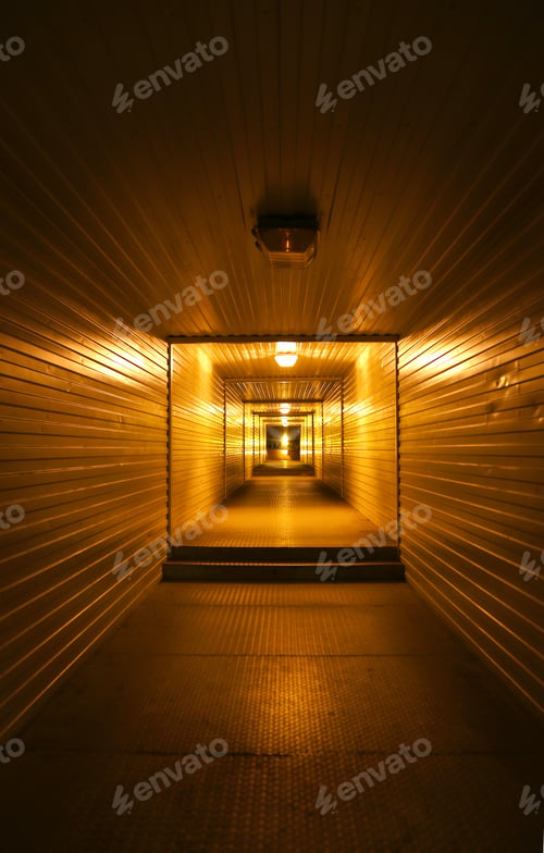 Preview: Long metal tunnel or passage