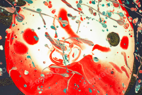 Preview: Fluid Art- Marbled Effect. Abstract Artwork- Stain, Splashes, Smearing The Dye. Liquid Acrylic