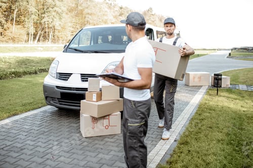 Preview: Couriers delivering parcels by car