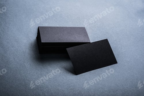 Preview: Black paper business card template