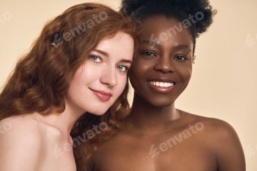 Preview: Two Diverse Women Embracing Natural Beauty and Friendship