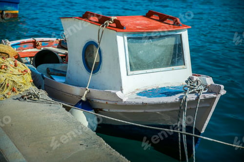 Preview: Traditional fishing boat in the aegean sea, Greece