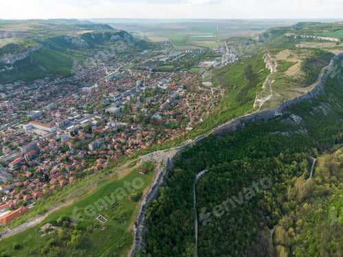 Preview: Aerial view of Ovech Fortress in Provadia, Bulgaria, Varna province.