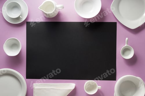 Preview: kitchenware at abstract background