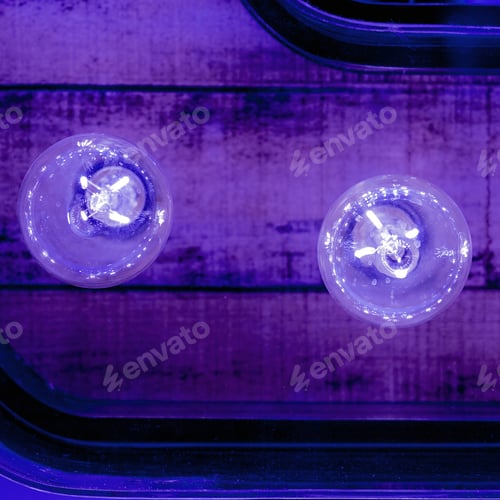 Preview: Minimalistic background. Light bulbs Colors Design art