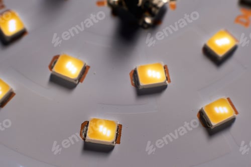 Preview: Lighting LED panel selective focus close up