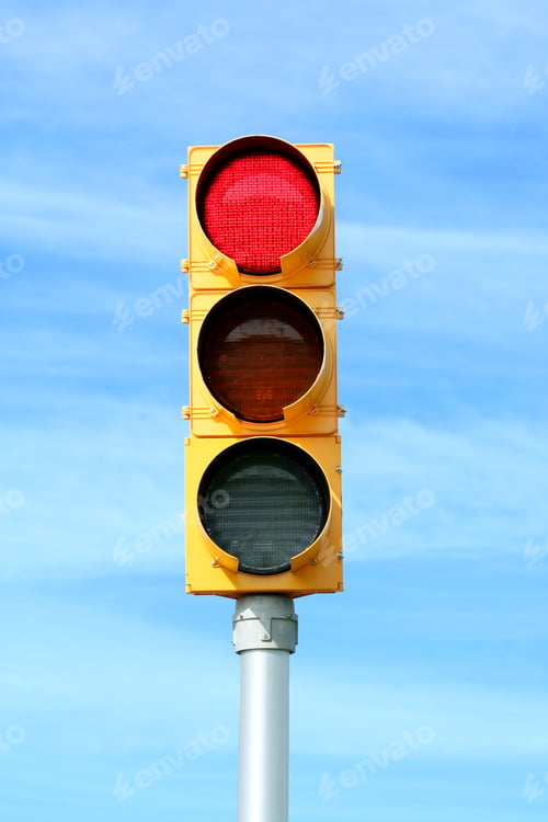 Preview: Red traffic signal light