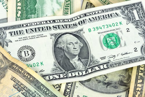 Preview: Close-up of United States One Dollar Bill
