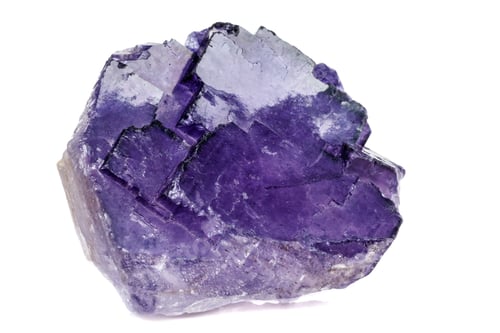 Preview: Macro mineral stone Fluorite on a white background