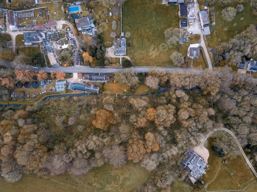 Preview: Aerial drone shot of an ancient land formation near Upwey, Weymouth, Dorset